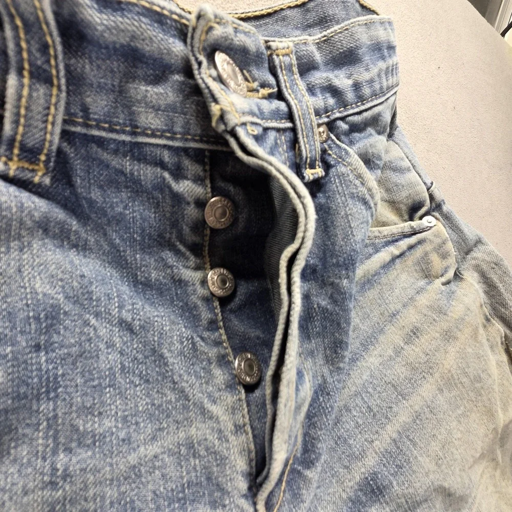Vintage Levis Engineered Jeans Mens 30x32 Blue Twisted Button Fly Medium Wash